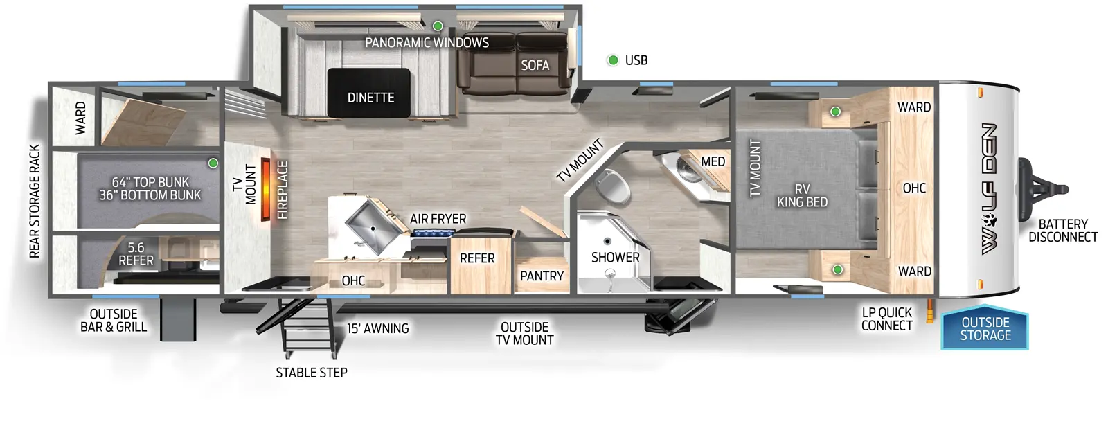 Cherokee Black Label 294GEBGBL Floorplan